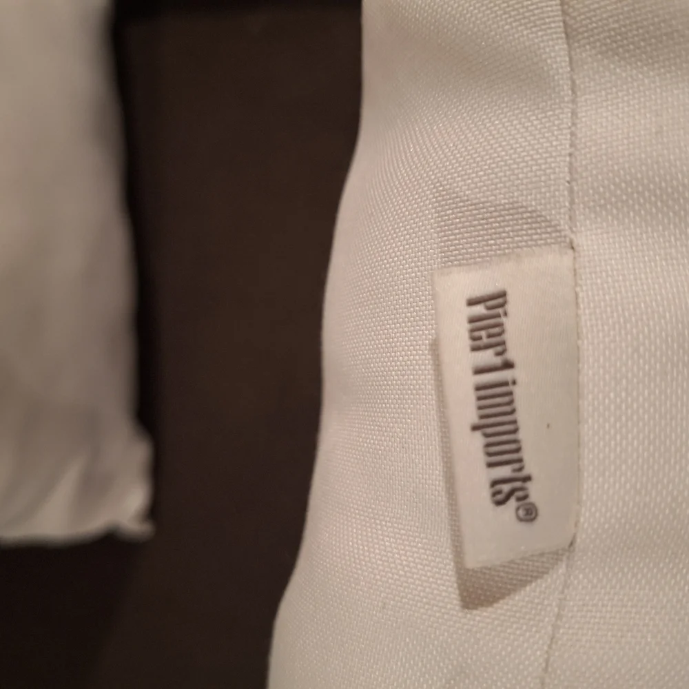 PIER 1 Imports Yellow&White Throw Pillow